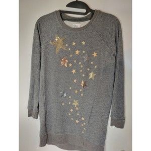 EPIC THREADS Girl's Gray Long Sleeve Sweater Size Medium (8/10) with Stars